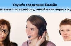 Как связаться со службой поддержки Билайн