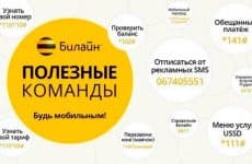 Полезные номера и команды Билайн на все случаи жизни