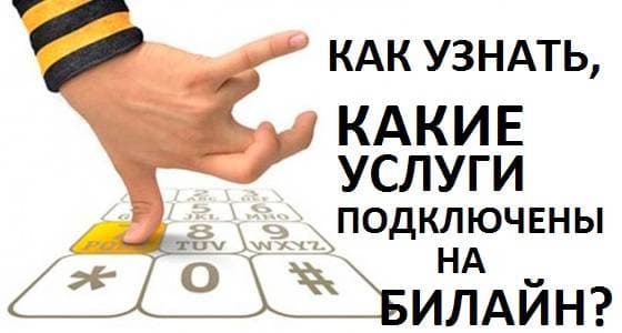 как узнать подключенные услуги на билайне и отключить ненужные