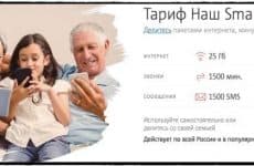 Тариф МТС Наш Smart (скриншот с официального сайта МТС)