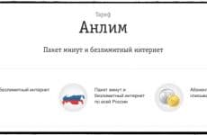 Тариф Билайн Анлим (скриншот с сайта оператора)